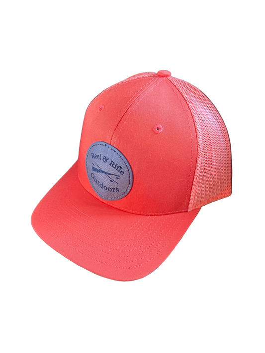 Blaze orange trucker cap-unisex