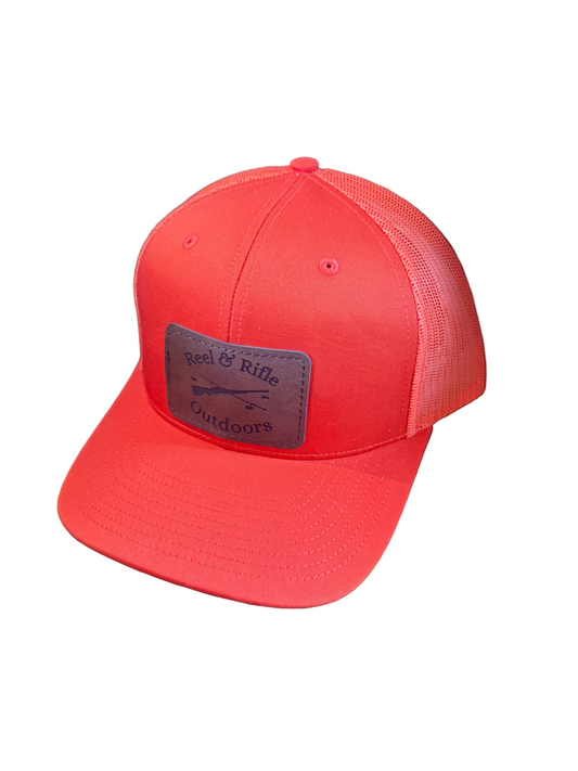 Blaze orange trucker cap-unisex